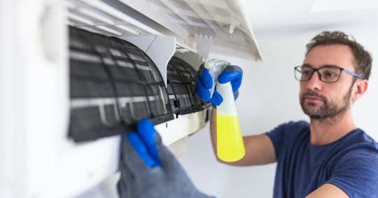 cleaning AC unit